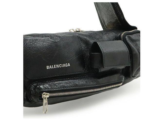 Borsa a Spalla Balenciaga Superbusy XS Nero - vista 10