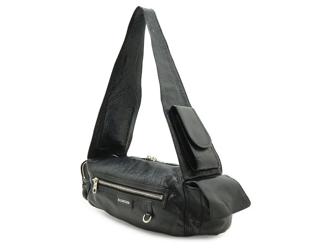 Borsa a Spalla Balenciaga Superbusy XS Nero - vista 3