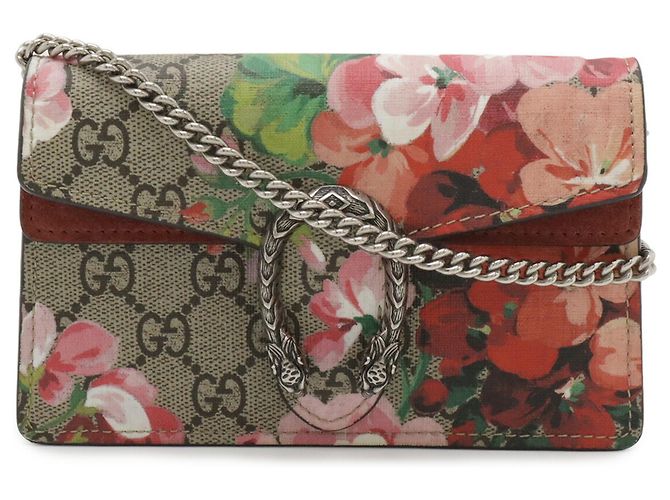 Borsa a tracolla Gucci Dionysus GG Blooms Super Chain Rosa Multicolore Beige - vista 2
