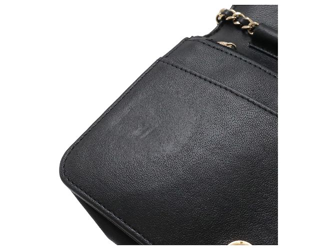 Borsa a tracolla Chanel Mademoiselle V-Stitch Chevron Nero - vista 8