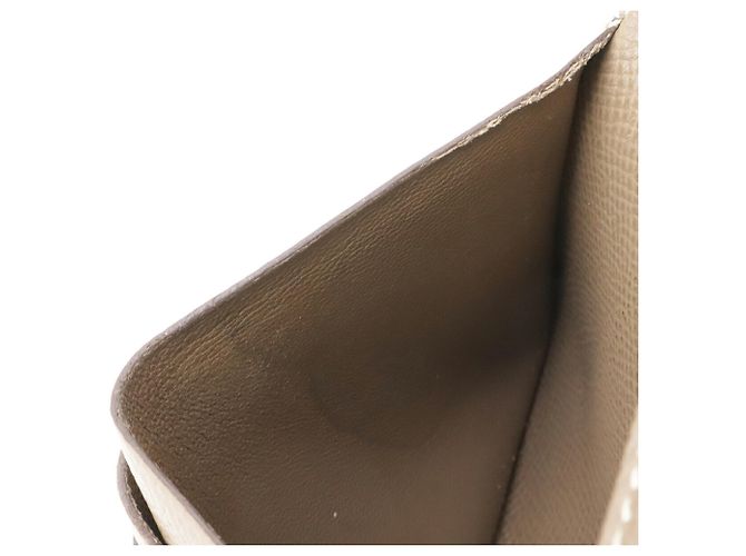 Hermès Cartera compacta de dos pliegues Hermes Bearn Gris pardo - vista 8