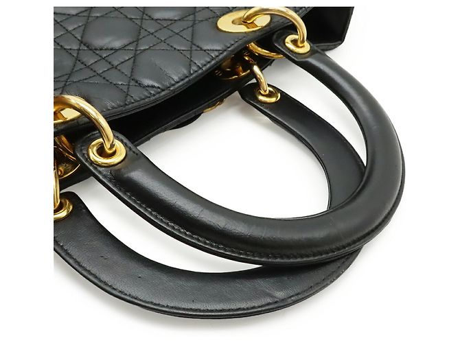 Borsa Christian Dior Lady Large Cannage Nero - vista 5
