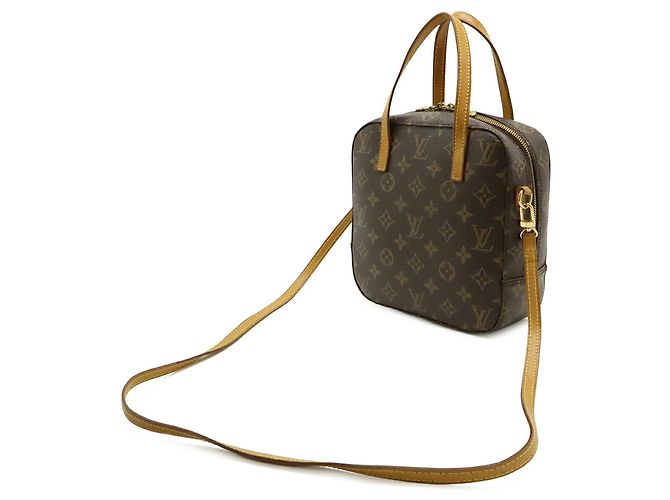 Borsa a mano e borsa a tracolla Louis Vuitton Monogram Spontini Marrone Bianco Monogramma - vista 3