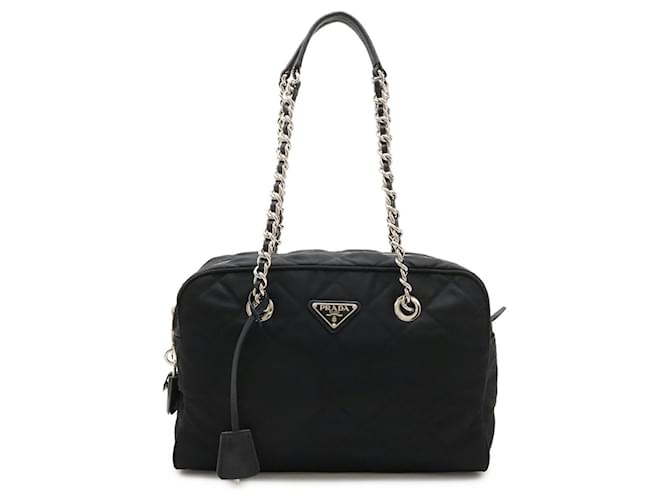 Prada Impuntu Chain Schultertasche Schwarz - Ansicht 2