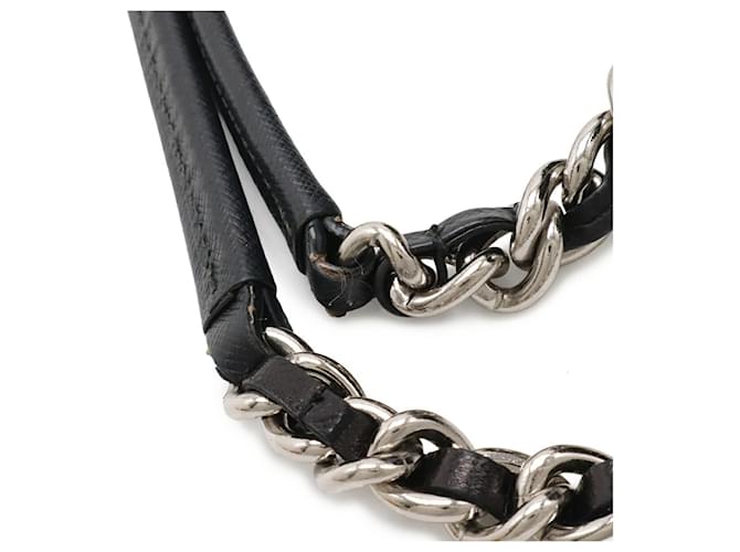 Prada Impuntu Chain Schultertasche Schwarz - Ansicht 7