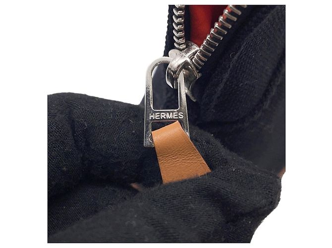 Hermès Pochette borsa Bolide Mini in cotone nero Hermes - vista 6