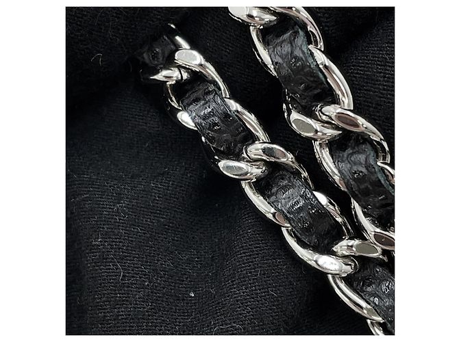 Chanel Classic Matelassé Caviar Skin Chain Wallet Nero - vista 10