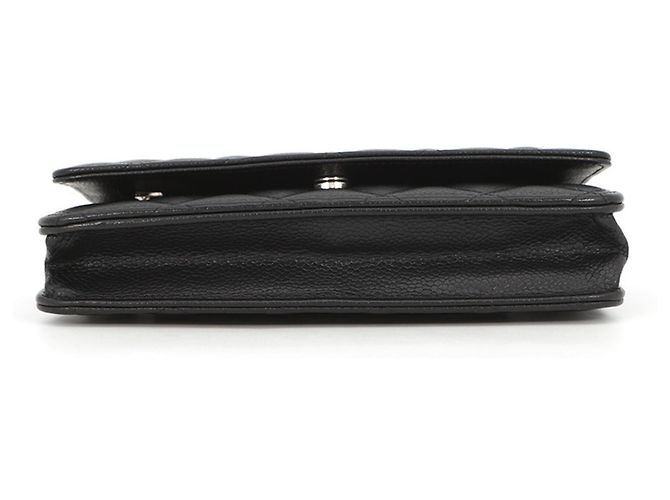 Chanel Classic Matelassé Caviar Skin Chain Wallet Nero - vista 3