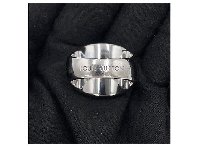 Louis Vuitton Traveler Stamps Siegelring aus Metall Schwarz Silber - Ansicht 8