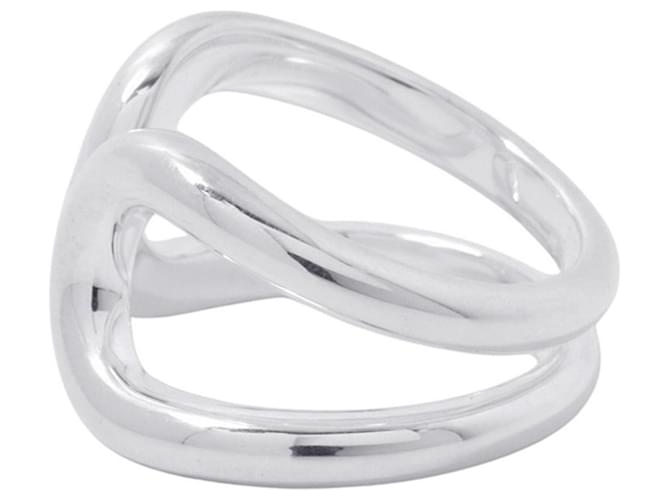 Ring Hermès Anello Lima PM Silver Band Hermes Argento - vista 2