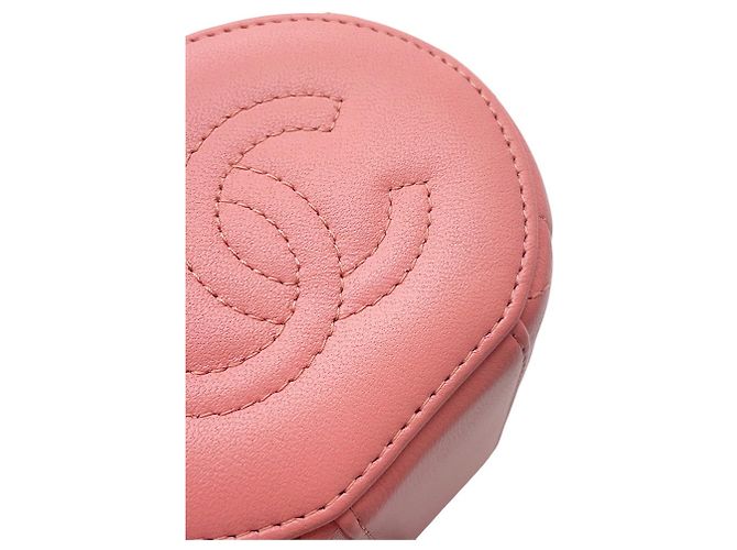 Vanity Borsa a tracolla Chanel in agnello con catena Rosa - vista 6