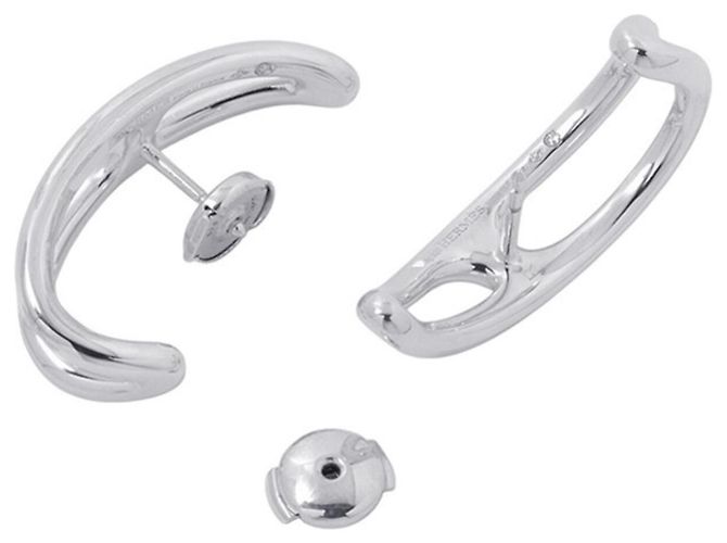 Hermès Orecchini Hermes Chaine d'Ancre Punk Anchor in argento SV925 - vista 3