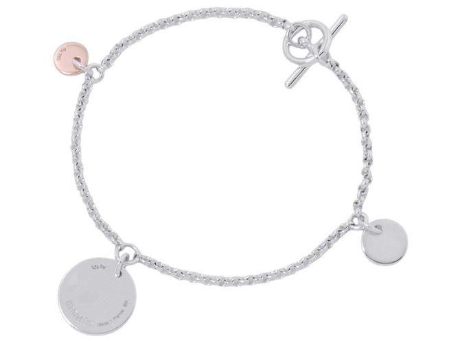 Hermès Pulsera charm Hermes Ex-Libris PM Plata Dorado - vista 3