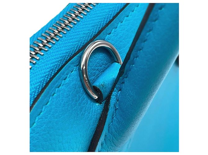 Hermès Borsa Hermes Bolide 1923 Mini in Blue Zanzibar Blu chiaro - vista 10