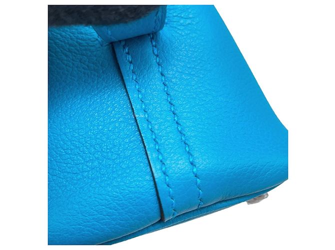 Hermès Borsa Hermes Bolide 1923 Mini in Blue Zanzibar Blu chiaro - vista 9