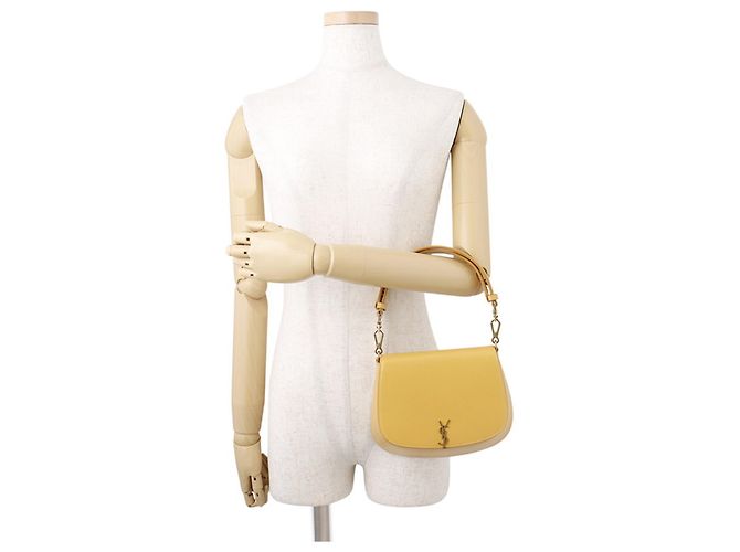 Borsa a mano Mini Voltaire Yves Saint Laurent Giallo - vista 4