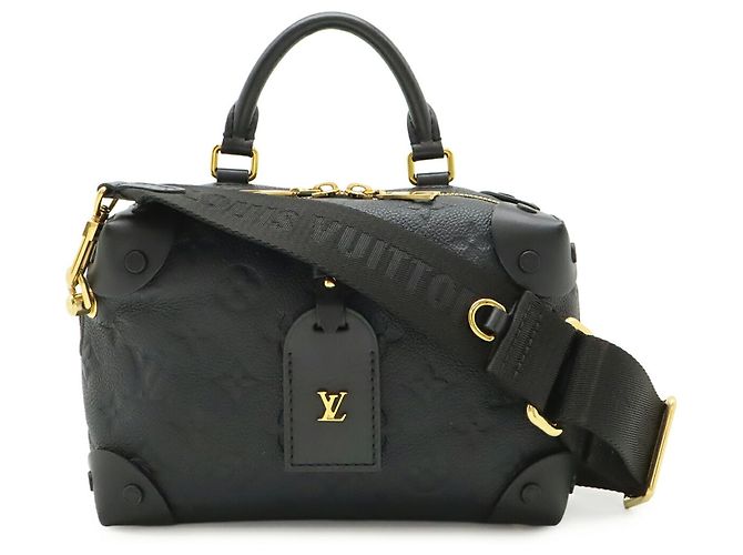 Borsa Louis Vuitton Monogram Empreinte Petite Malle Souple Nero - vista 2