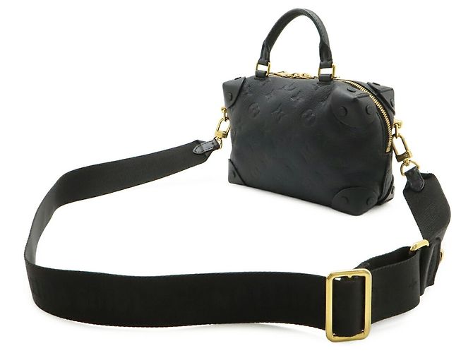 Borsa Louis Vuitton Monogram Empreinte Petite Malle Souple Nero - vista 3