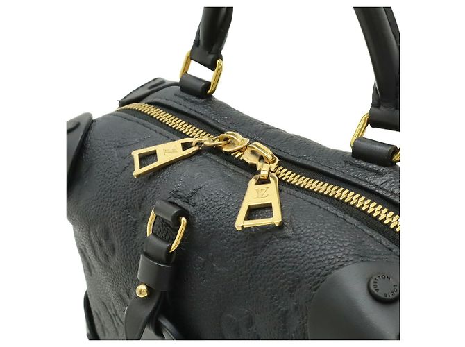 Borsa Louis Vuitton Monogram Empreinte Petite Malle Souple Nero - vista 6