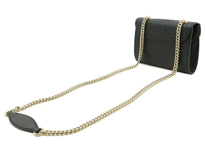 Borsa a tracolla GUCCI Microguccissima Emilie Nero - vista 3