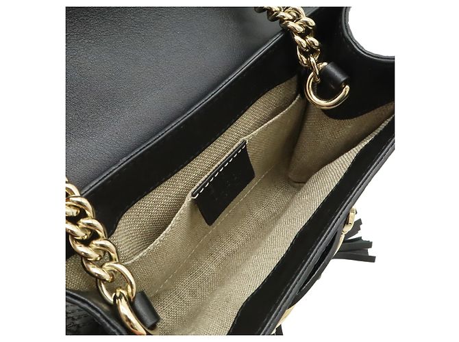 Borsa a tracolla GUCCI Microguccissima Emilie Nero - vista 7