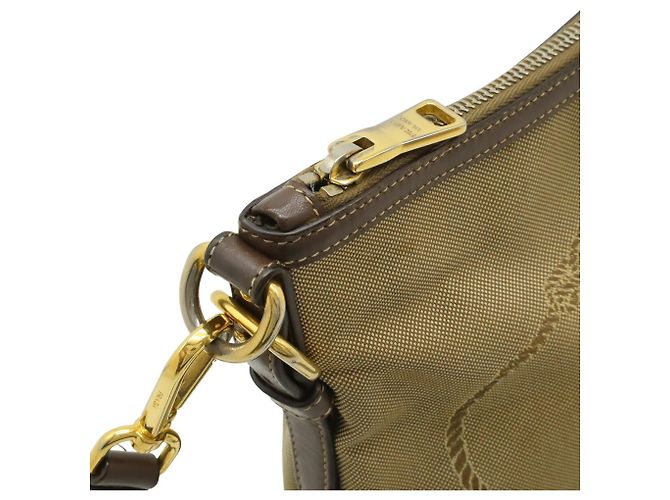 Borsa a tracolla/Clutch in jacquard PRADA Beige Cachi Marrone scuro - vista 7
