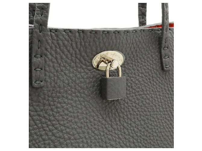 Fendi Carla Selleria Tote Bag Braun Rot - Ansicht 10