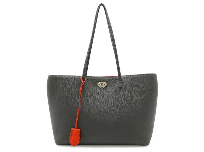Fendi Carla Selleria Tote Bag Braun Rot - Ansicht 2