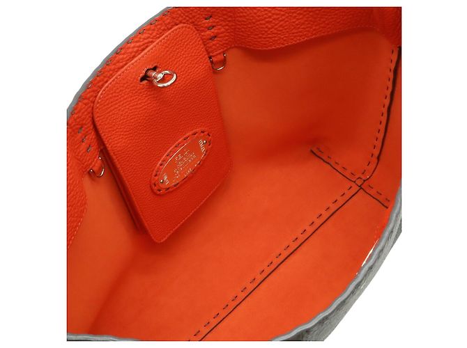 Fendi Carla Selleria Tote Bag Braun Rot - Ansicht 7