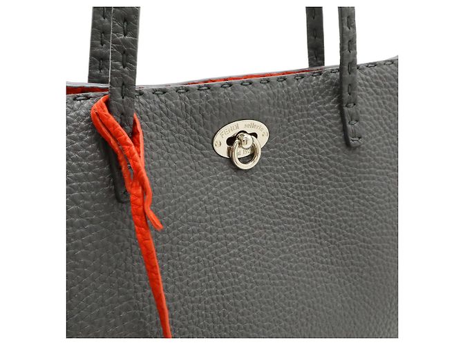 Fendi Carla Selleria Tote Bag Braun Rot - Ansicht 8