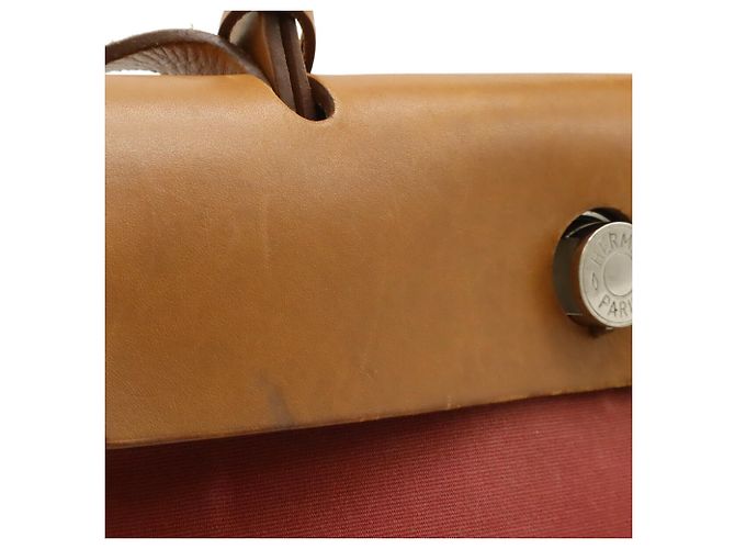 Hermès Herbag Zip PM Handtasche Rot - Ansicht 10