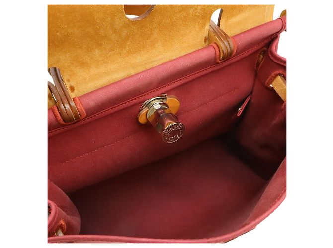 Hermès Herbag Zip PM Handtasche Rot - Ansicht 6