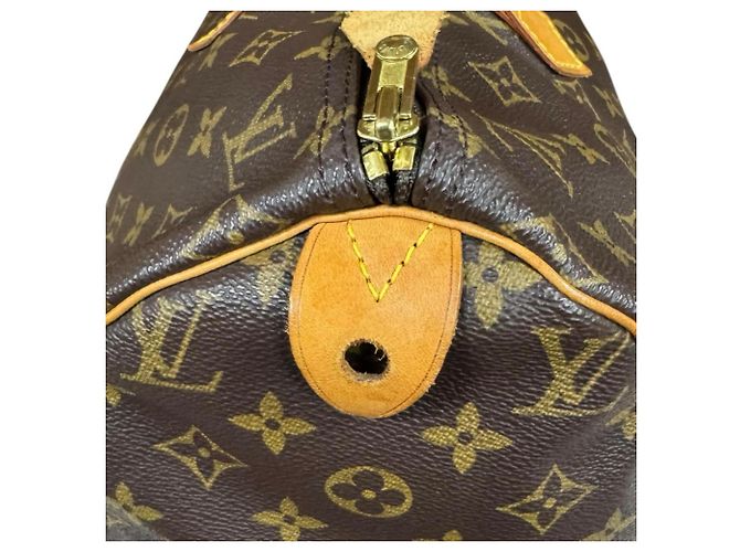 Borsa Louis Vuitton Speedy 40 Monogram Marrone - vista 15