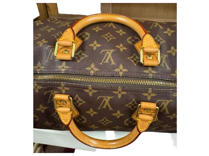 Borsa Louis Vuitton Speedy 40 Monogram Marrone - vista 16