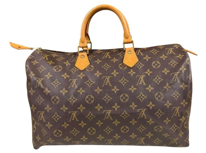 Borsa Louis Vuitton Speedy 40 Monogram Marrone - vista 3
