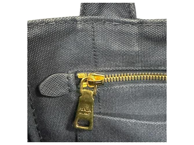Borsa tote a tracolla Canapa Prada Blu navy - vista 12