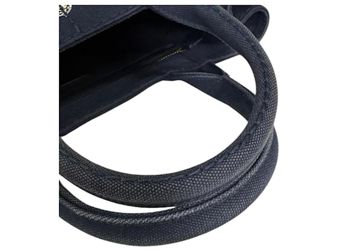 Borsa tote a tracolla Canapa Prada Blu navy - vista 14