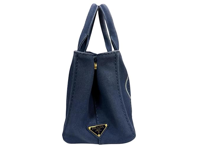 Borsa tote a tracolla Canapa Prada Blu navy - vista 4