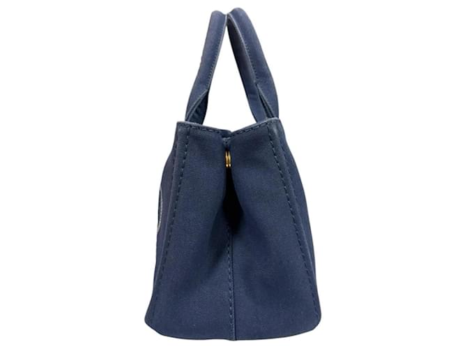 Borsa tote a tracolla Canapa Prada Blu navy - vista 5