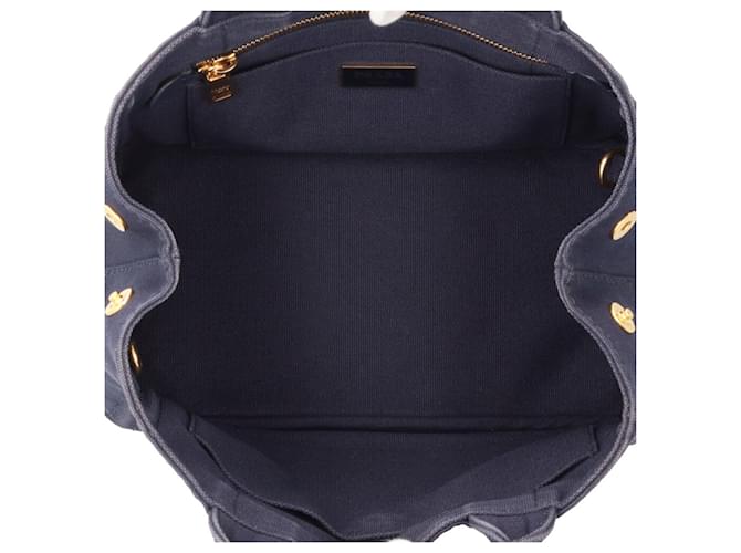 Borsa tote a tracolla Canapa Prada Blu navy - vista 8