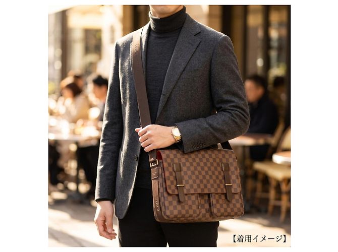 Borsa a tracolla Louis Vuitton Broadway Damier Marrone - vista 2