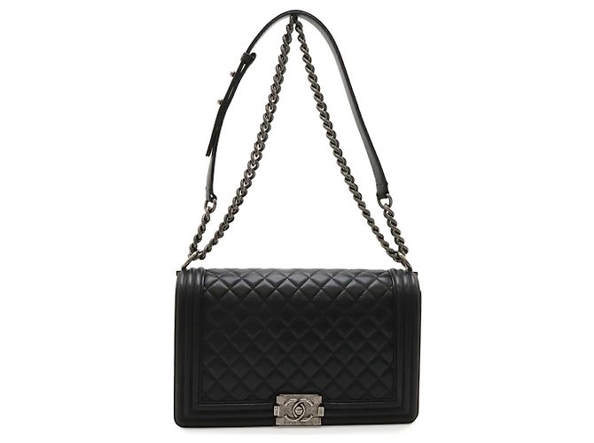 Borsa a Spalla Chanel Boy Chanel Matelassé Nero - vista 2