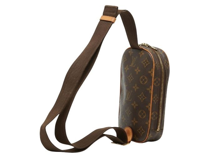 Borsa a tracolla Monogram Pochette Gange Louis Vuitton Marrone - vista 2
