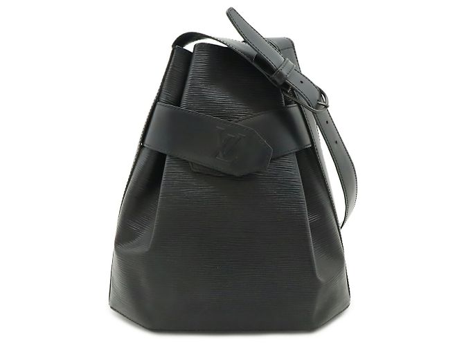 Borsa a Spalla Louis Vuitton Epi Sac Depaule PM Nero - vista 2