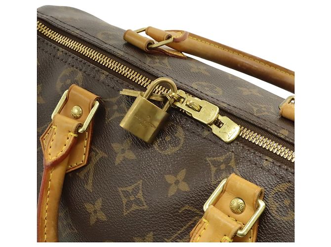 Borsa Louis Vuitton Monogram Speedy Bandoulière 30 Marrone - vista 8