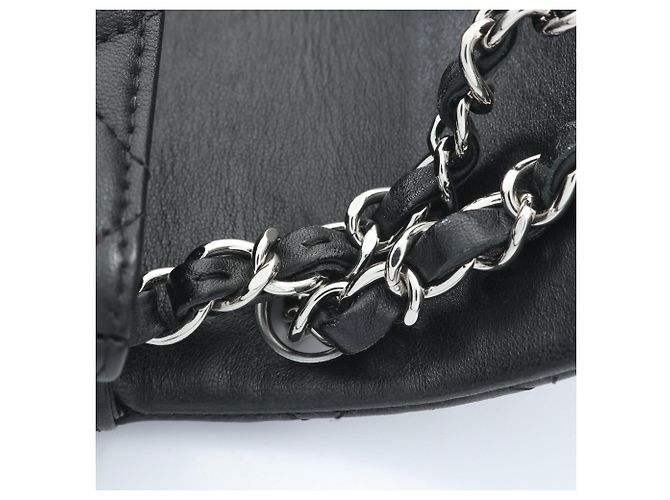Borsa a Spalla Chanel Mini Matelassé Nero - vista 6