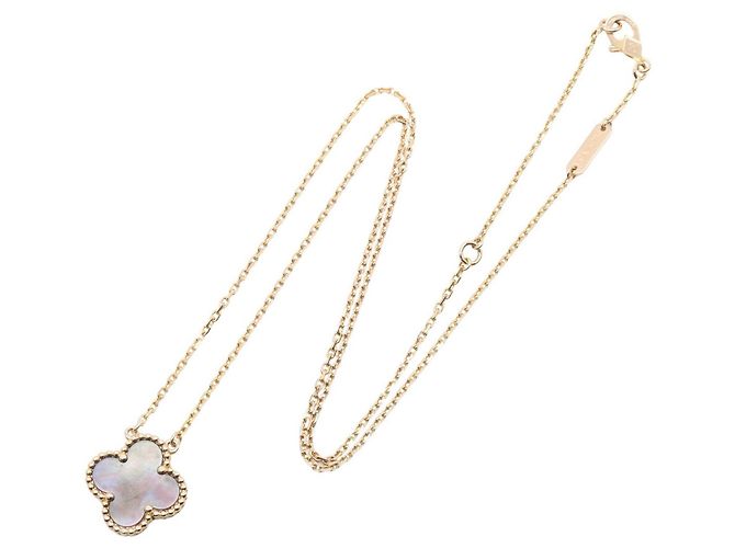 Collana Vintage Alhambra Van Cleef & Arpels Marrone D'oro - vista 2