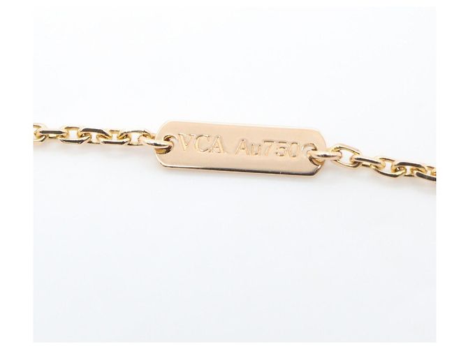 Collana Vintage Alhambra Van Cleef & Arpels Marrone D'oro - vista 3