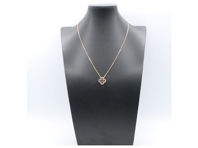 Collana Vintage Alhambra Van Cleef & Arpels Marrone D'oro - vista 6