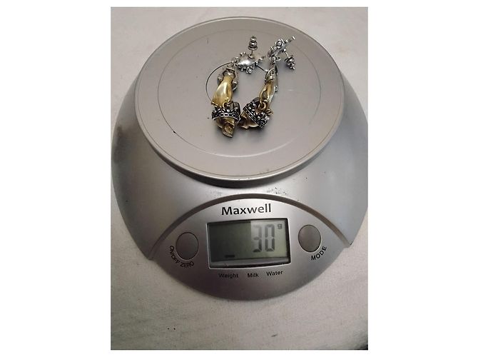 Set coordinato collana e orecchini con motivo mano e teschio Alexander McQueen Porpora Silver hardware Gold hardware - vista 10